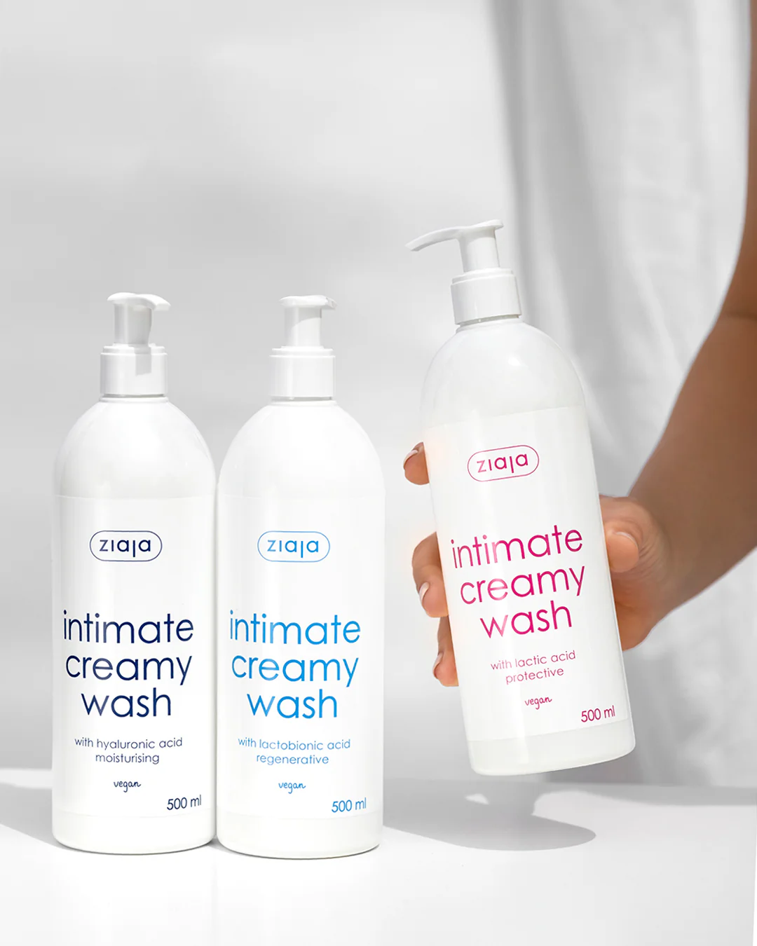 Ziaja Intimate Creamy Regenerating Wash with Lactobionic Acid 500ml - Image 2