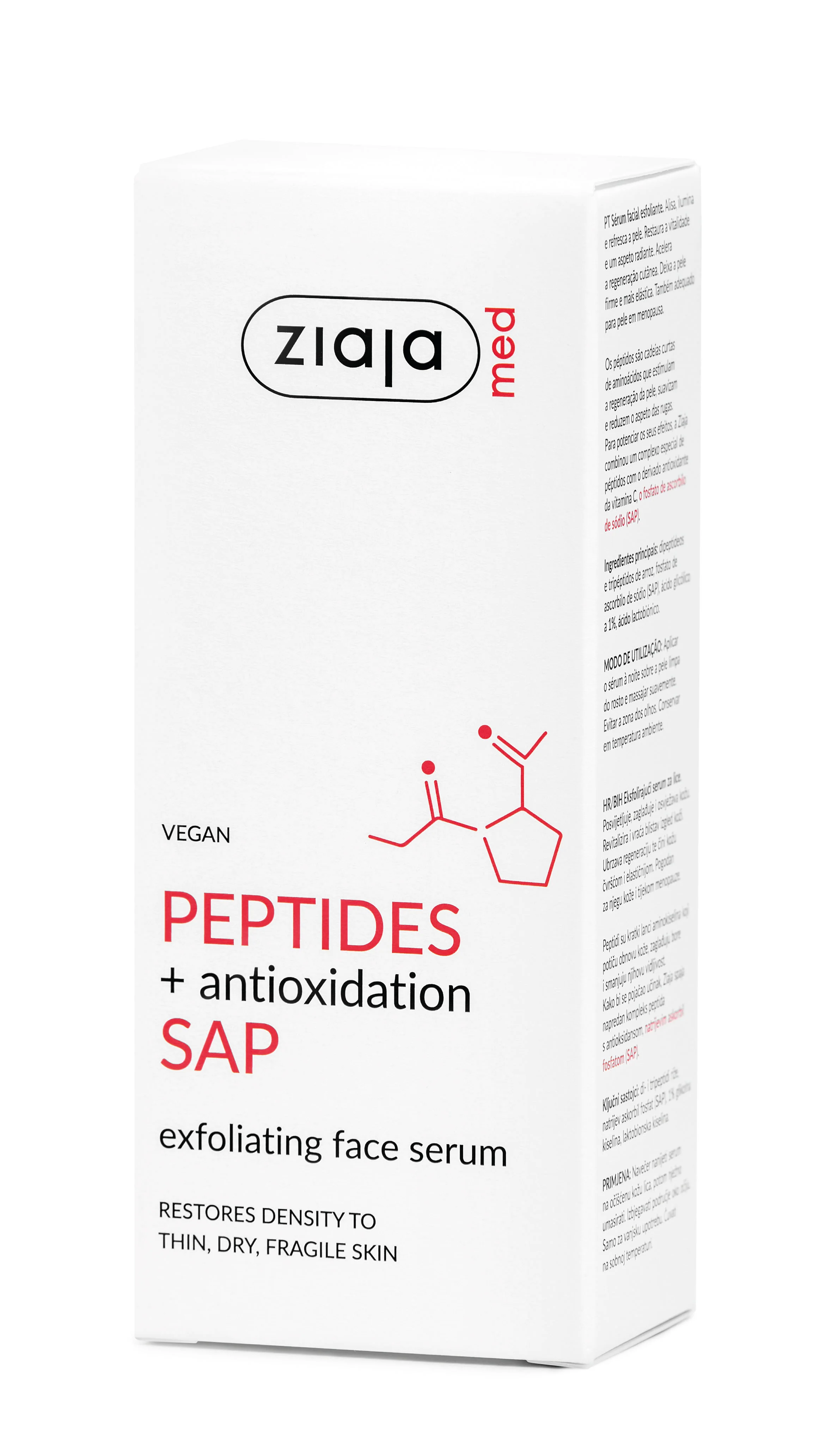 Ziaja Med Peptides Exfoliating Face Serum 50ml - Image 2